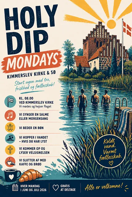 Billede af plakat med reklame for arrangementet Holy Dip Mondays